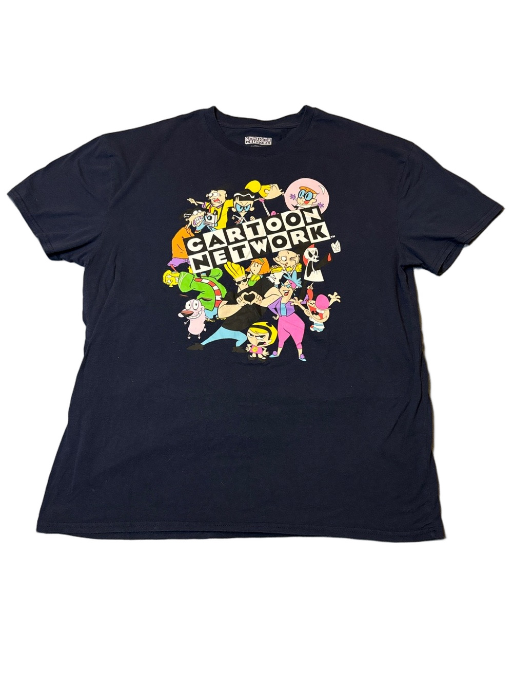 Cartoon Network Character Collage Graphic Tee Navy Cartoon Shirt Sz XL - Picture 2 of 8